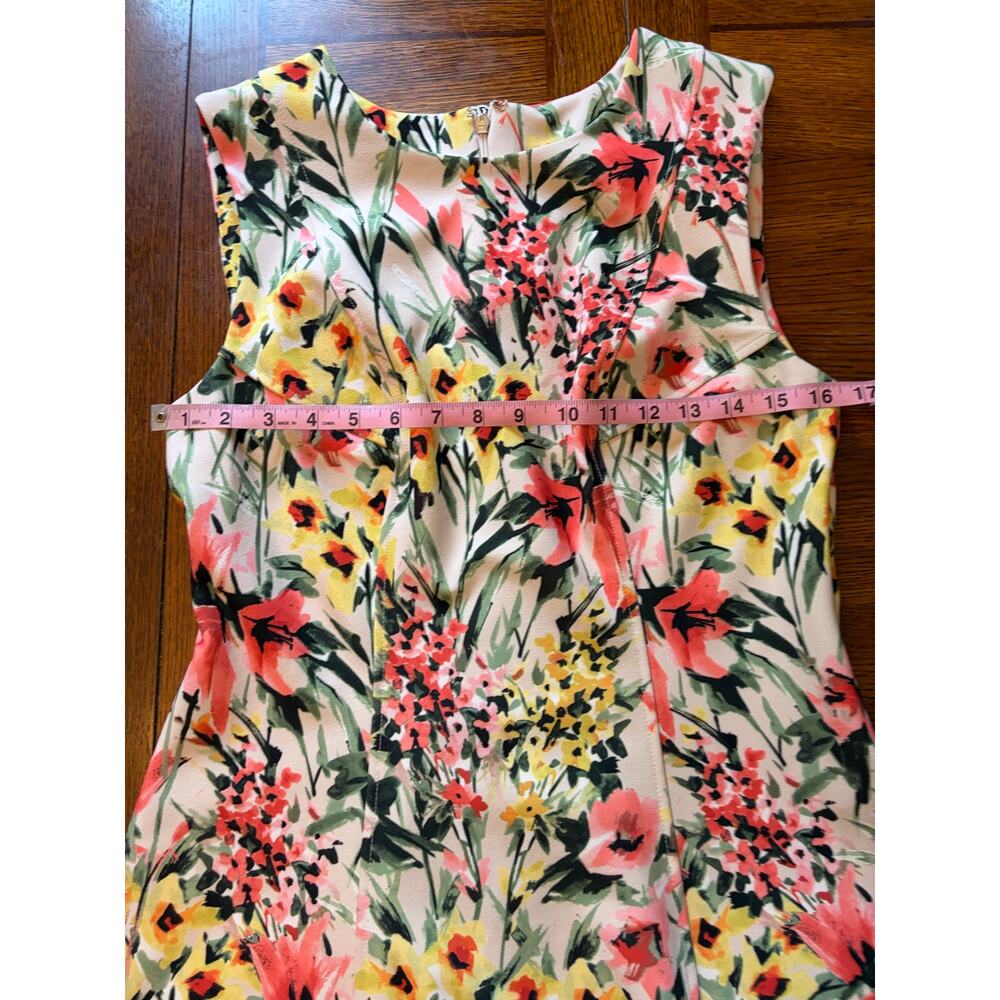 Tommy Hilfiger Vibrant Floral Print Sleeveless A-Line Dress Size 12 - Picture 11 of 12